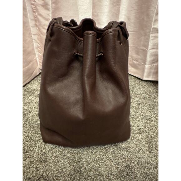 Vintage Coach Drawstring Bucket Bag 80165 – Chocolate Brown 1990s Shoulder Tote - Picture 8 of 11